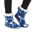 Snuggs Boot Dark Blue Christmas